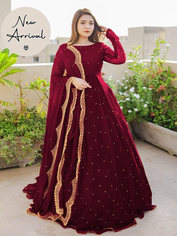 *Product Name*: 3 Pcs Women's Stitched Embroidered Maxi Suit
*